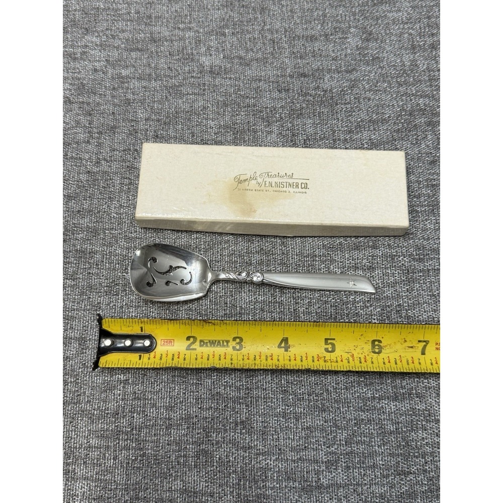 Vintage Candy Silver Nut Spoon Eastern Star Womens Club Group